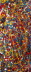 Der Azteke, 2008 Acryl und Oelfarbe auf Leinwand 80 x 170