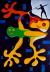 Geckos und Pfeilgiftfroesche, 2006 Oelfarbe auf Leinwand 12 x 170 zweite Fassung 